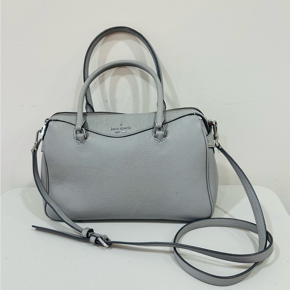 kate spade Handbags - Kate Spade Mimi Satchel Shoulder Bag Nimbus Gray Pebbled Leather